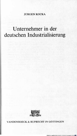 Unternehmer in der deutschen Industrialisierung