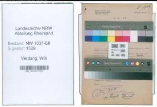 Entnazifizierung Willi Verdang , geb. 26.11.1911 (Verw.Sekretaer)