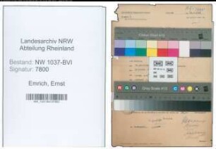 Entnazifizierung Ernst Emrich , geb. 20.08.1882 (Vollziehungsbeamter)