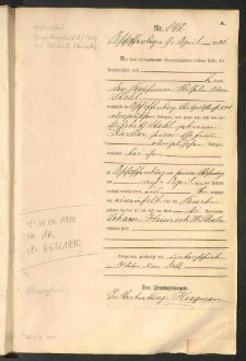Standesamtsbuch der Stadt Aschaffenburg: Geburten 365/1900 - 184/1901