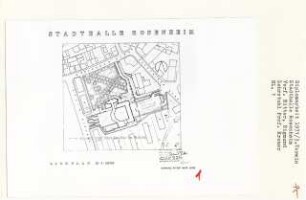 Stadthalle Rosenheim (Diplomarbeit bei Willy Kreuer): Lageplan 1:1000