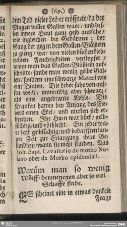 Warum man so wenig Wölff, herentwegen aber so viel Schaffe finde