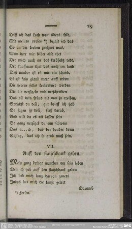 VII. Auff den flaischbank geben