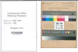Entnazifizierung Fritz Borgers , geb. 17.08.1914 (Kaufmann)