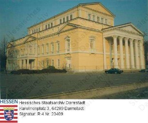 Darmstadt, Ausbau des ehemaligen Mollertheaters zum Haus der Geschichte / Südwest-Ansicht