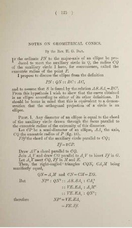 Notes on geometrical conics.