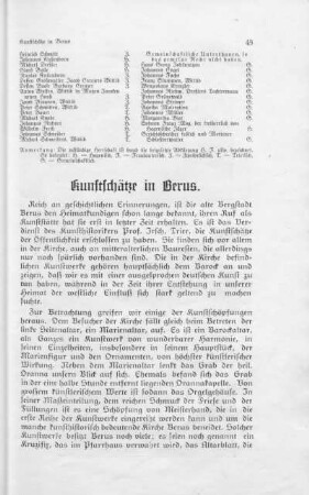 Kunstschätze in Berus.