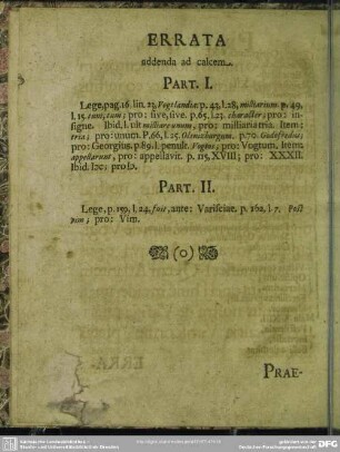 Errata addenda ad calcem