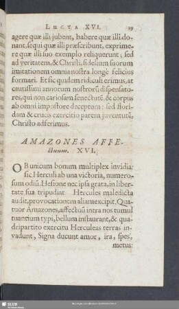 Amazones Affectuum. XVI.