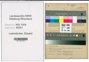 Entnazifizierung Eduard Leiendecker , geb. 27.07.1890 (Verw.Angestellter)
