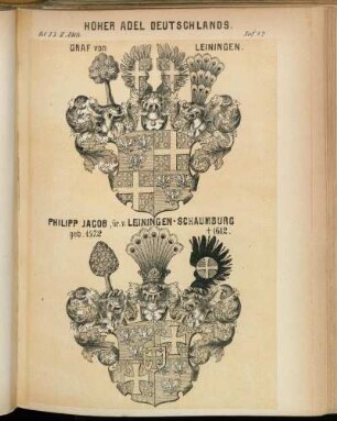 Taf. 42. Graf von Leiningen. - Philipp Jacob, Gr. v. Leiningen-Schaumburg