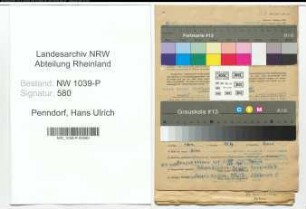 Entnazifizierung Hans Ulrich Penndorf , geb. 20.07.1904 ()
