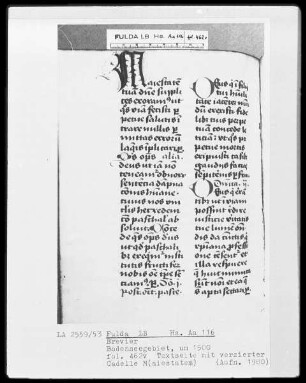 Brevier — Initiale M(aeistatem), Folio 462verso