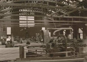 Fa. H. Fuchs Söhne, Holzhandlung im Rheinhafen. Hobelwerk