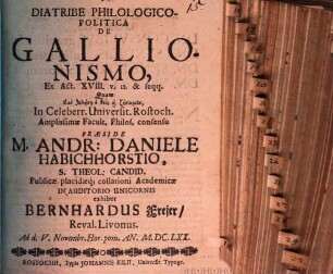 Diatribe philol.-polit. de Gallionismo : ex Act. XVIII. v. 12 et seqq.
