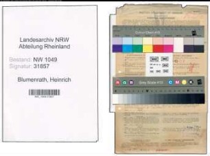 Entnazifizierung Heinrich Blumenrath , geb. 13.07.1908 (Kraftfahrer)