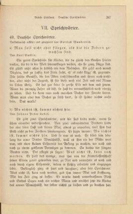 VII. Sprichwörter