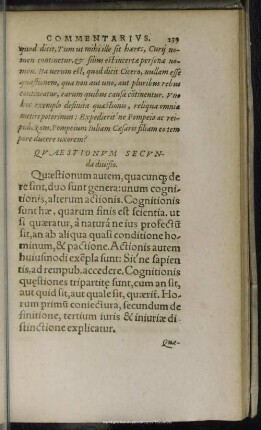 Quaestionum Secunda divisio