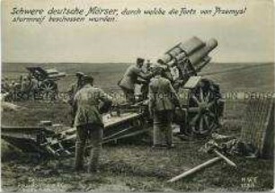 Deutsche Geschütze beim Angriff auf Przemysl