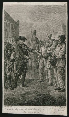 Friedrich bey dem Anblick der Kosaken vor der Schlacht bey Zorndorf