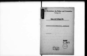 Institutsaversen und sachliche Ausstattung des Kunstgeschichtlichen Instituts