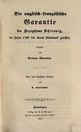 Antischleswigholsteinische Fragmente, 3. 1848