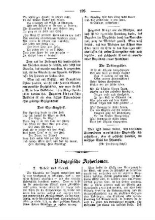 Pädagogische Aphorismen