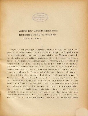 Festrede zur fünfhundertjährigen Jubelfeier der Ruprecht-Karls-Universität zu Heidelberg : gehalten in der Heiliggeistkirche, den 4. August 1886