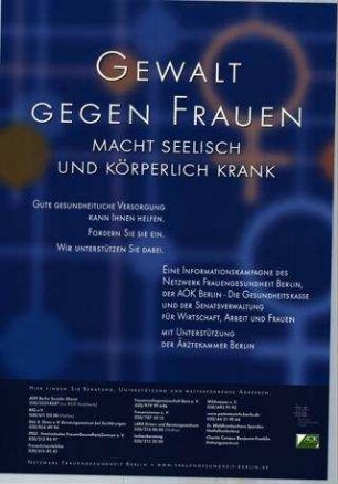 Gewalt gegen Frauen macht seelisch und körperlich krank