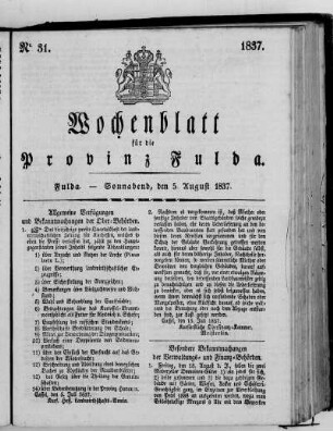 Nr. 31, Ausgabe vom 5. August 1837