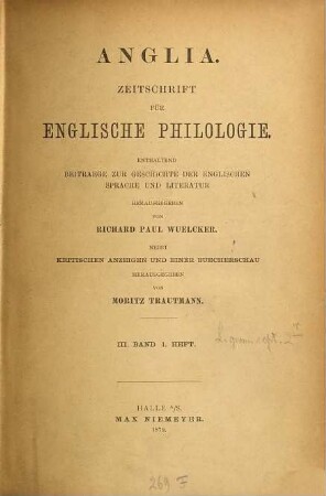 Anglia : journal of English philology. 3. 1880