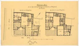 Geschäftshaus Probststraße/Poststraße, Berlin-Mitte: 2. Entwurf: Grundriss EG, 1. OG