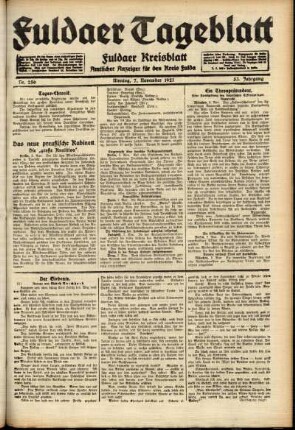 Ausgabe vom Montag, den 07. November 1921.