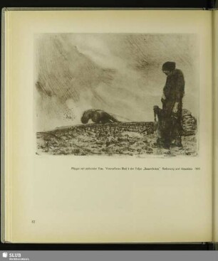 Pflüger mit stehender Frau (verworfenes Blatt 1 der Folge "Bauernkrieg")