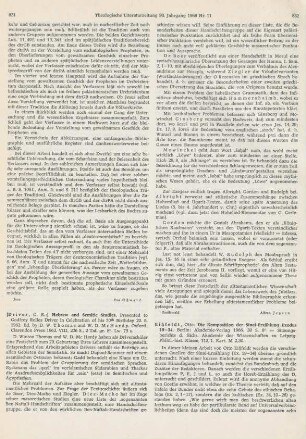 831-832 [Rezension] Driver, G. R., Hebrew and Semitic studies