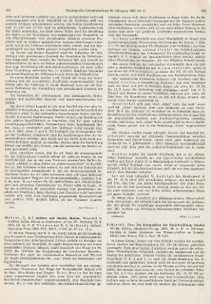 831-832 [Rezension] Driver, G. R., Hebrew and Semitic studies