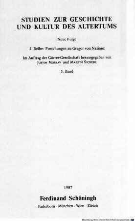 Repertorium Nazianzenum : orationes ; textus Graecus, 2. Codices Americae, Angliae, Austriae
