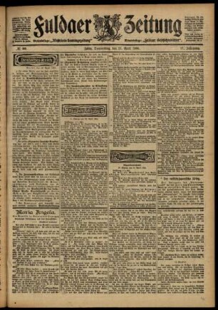Ausgabe vom Donnerstag, den 21. April 1904.