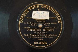 Armide : Air de la naiade / (Gluck)