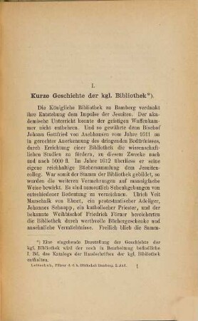 Führer durch die Königliche Bibliothek zu Bamberg