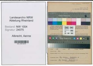 Entnazifizierung Aenne Albrecht , geb. 17.12.1918 ()