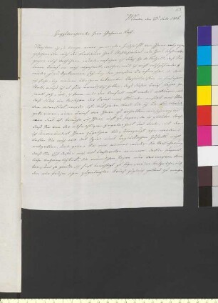 Brief von Meyer, Nikolaus an Goethe, Johann Wolfgang von