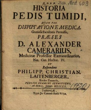 Historia pedis tumidi