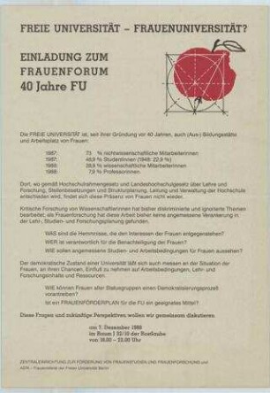 Freie Universität - Frauenuniversität?
