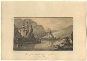 Sonec Castle between Bingen and Baccarach on the Rhine