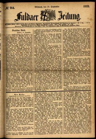 Ausgabe vom Mittwoch, den 19. September 1883.