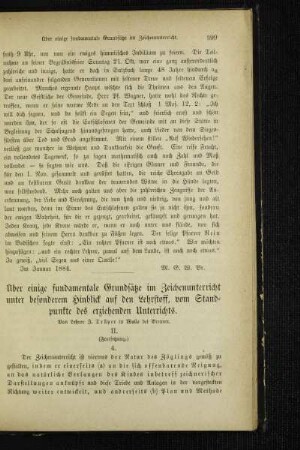 Über einige fundamentale Grundsätze im Zeichenunterricht unter besonderem Hinblick auf den Lehrstoff, vom Standpunkte des erziehenden Unterrichts : (Fortsetzung)