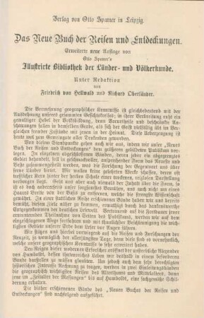 Das Neue Buch der Reisen und Entdeckungen