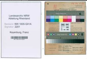 Entnazifizierung Franz Keyenburg , geb. 05.05.1919 (Wachtmeister)