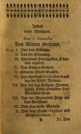 Historische Nachrichten Von der berühmten Residentz-Stadt Weimar